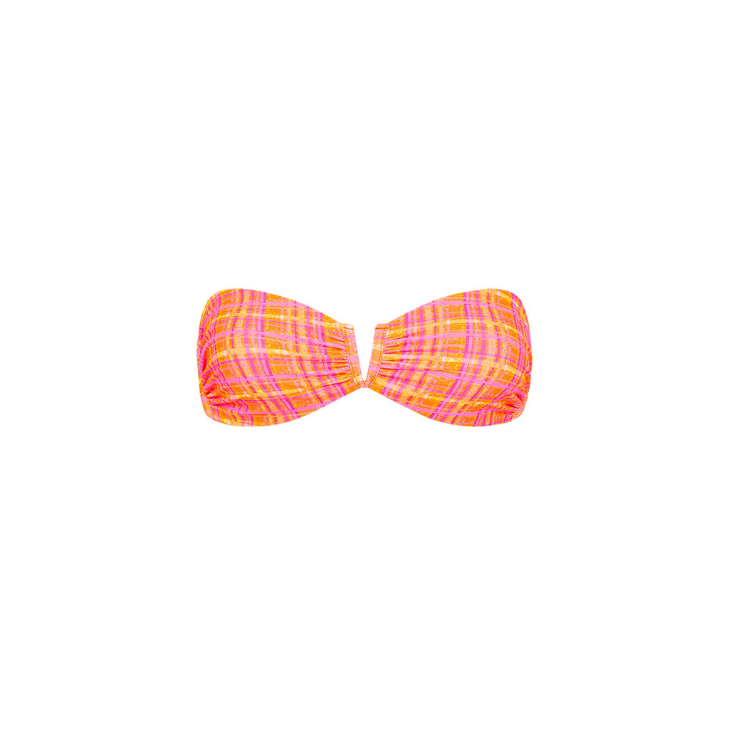 V Strapless Bandeau Bikini Top - Peaches
