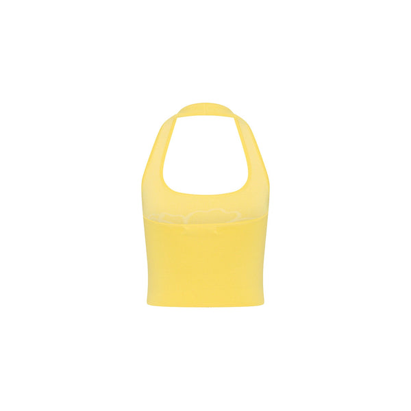 Knit Halter Tank Top - Sunny Honey