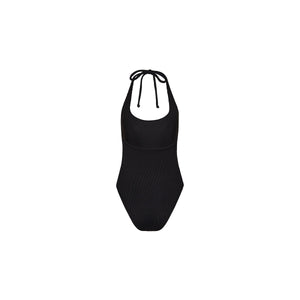 Scoop Halter Cheeky One Piece - Pitch Black