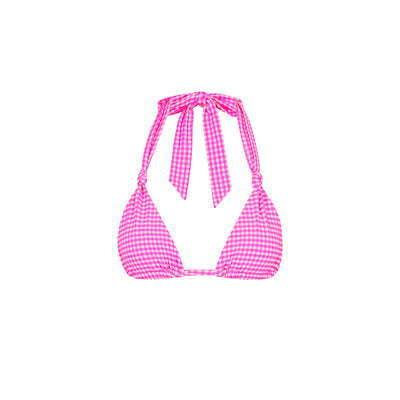 Soft Knot Halter Bikini Top - Pink Diva