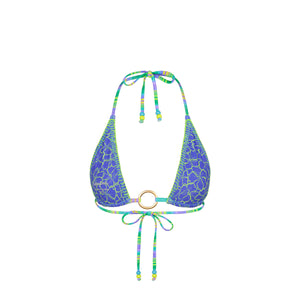 Lace Stitch Ring Halter Bikini Top - Sugar Wave