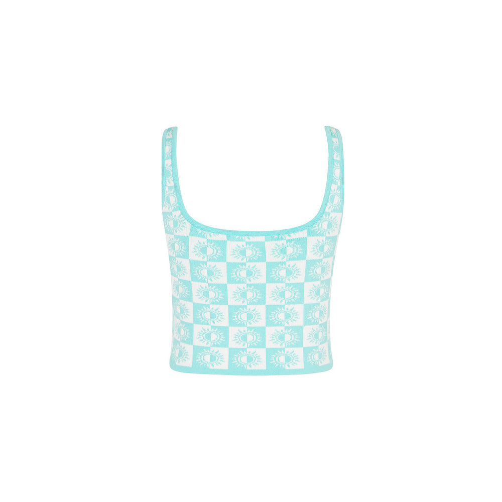 Knit Square Neck Tank Top - Sun Spell