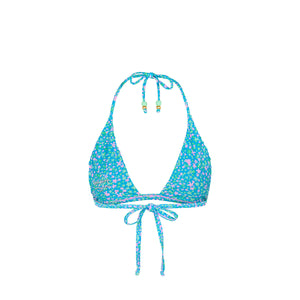 Gathered Stitch Bralette Bikini Top - Ocean Kisses