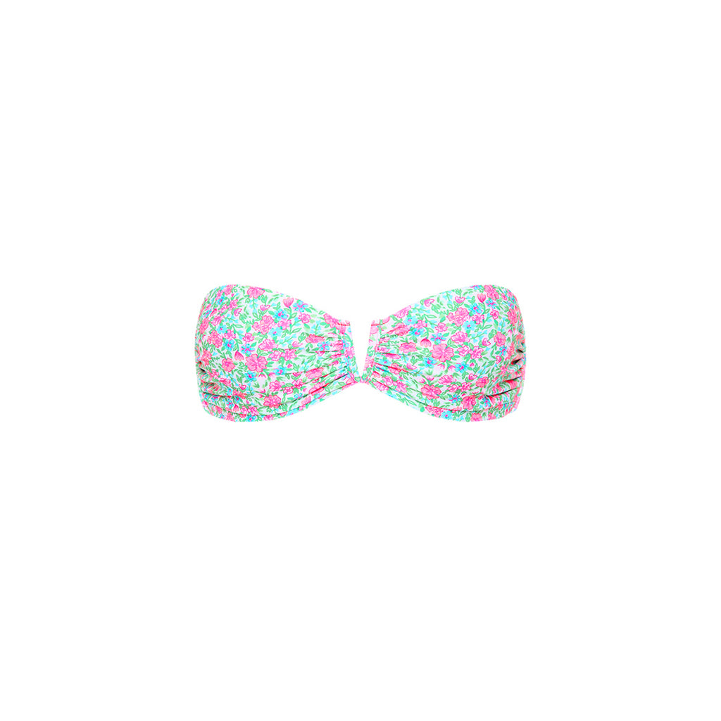 V Strapless Bandeau Bikini Top - Sweet Pea