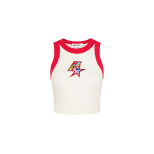 Embroidered Bind Crop Tank - Fastlane Fling