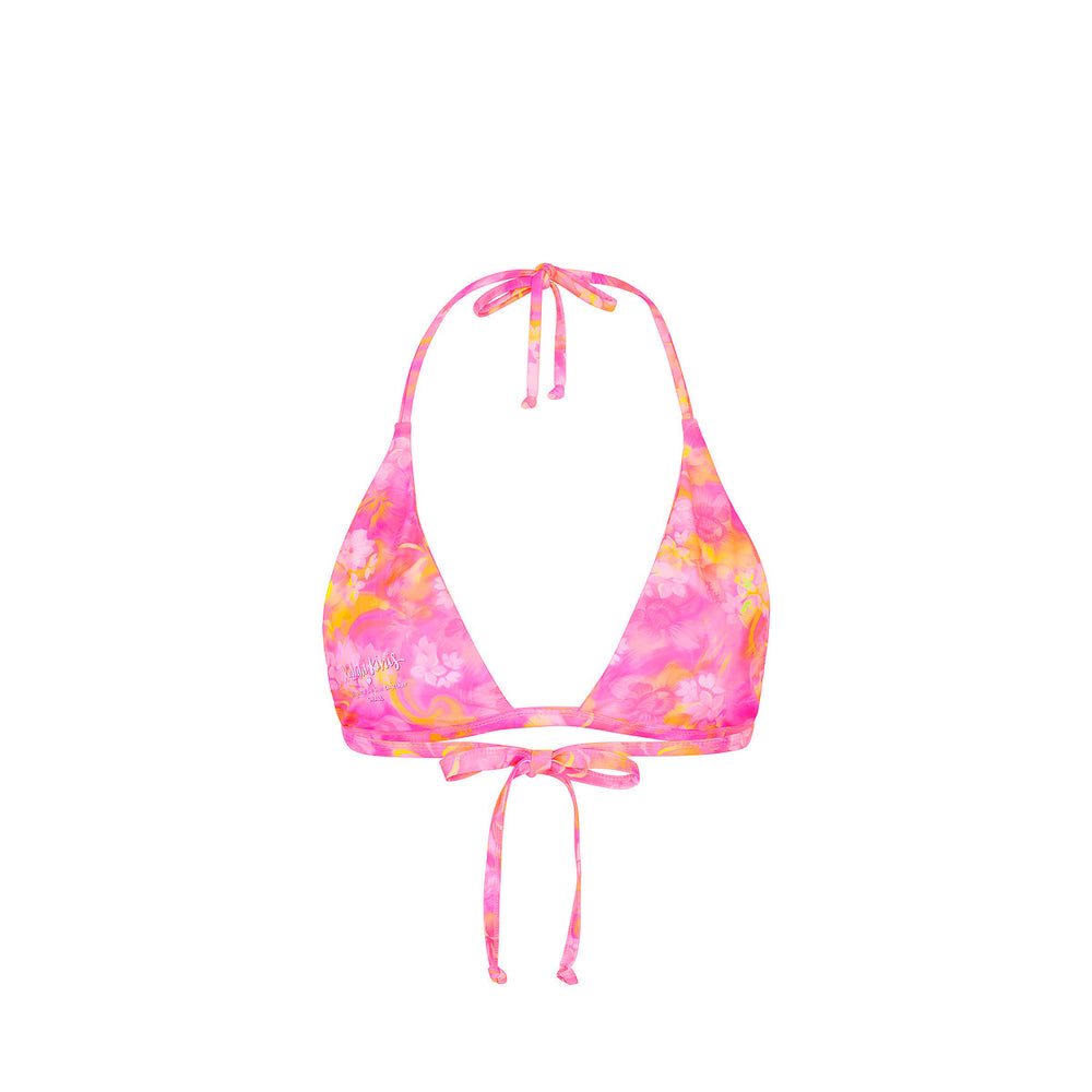 Gathered Stitch Bralette Bikini Top - Petal Pop