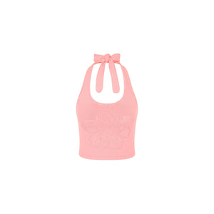Lola Knit Halter Tank - Pink Sorbet