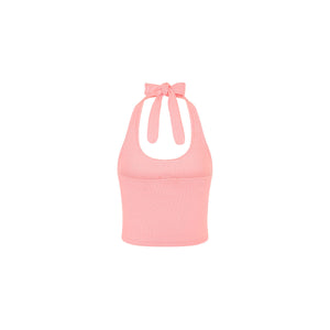 Lola Knit Halter Tank - Pink Sorbet