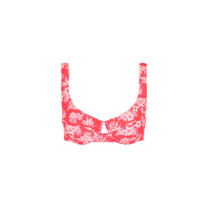 Underwire Tie Back Bikini Top - Island Punch