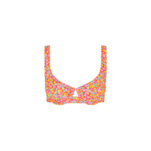 Underwire Tie Back Bikini Top - Bubble Pop