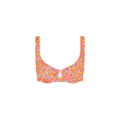 Underwire Tie Back Bikini Top - Bubble Pop