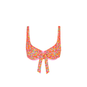 Underwire Tie Back Bikini Top - Bubble Pop