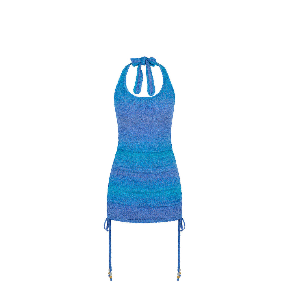 Oceana Knit Mini Dress - Blue Illusion