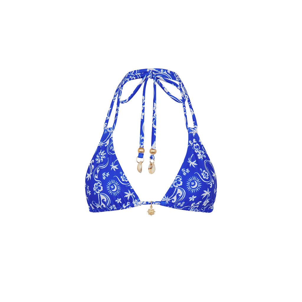 Simple Strap Halter Bikini Top - Surfside