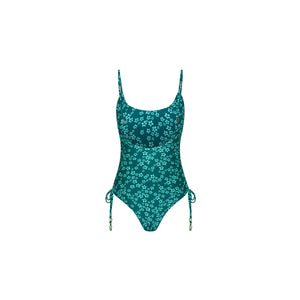 Ruched Tie Side Cheeky One Piece - Moonkiss