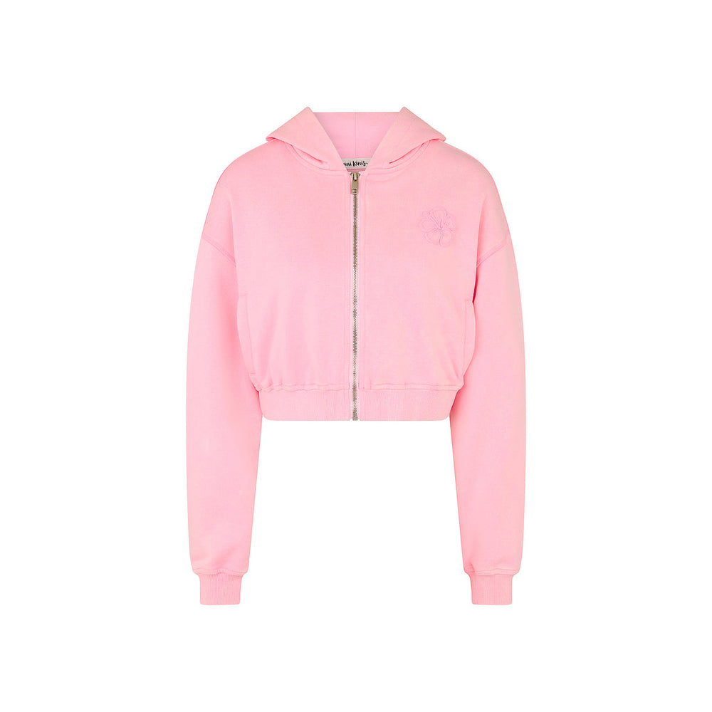 Cropped Zip Through Hoodie - Sugar Rush