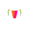 Splice Gathered Tie Bikini Bottom - Passionfruit Punch