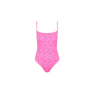 Shirred Low Back One Piece - Berry Burst