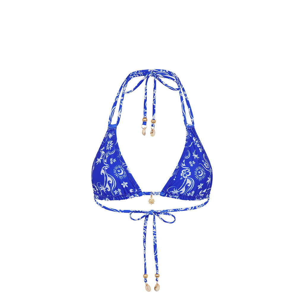 Simple Strap Halter Bikini Top - Surfside