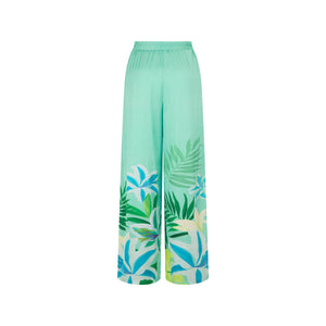 Drawstring Resort Pants - Neon Splice