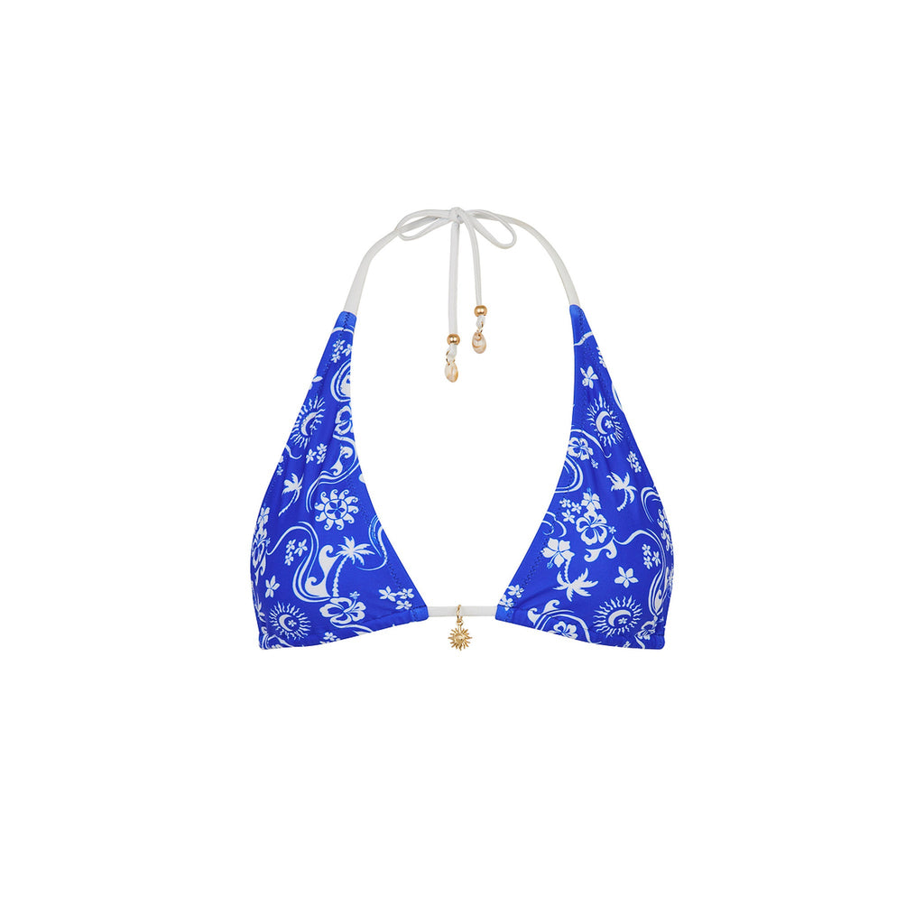 Classic Tie Halter Bikini Top - Surfside