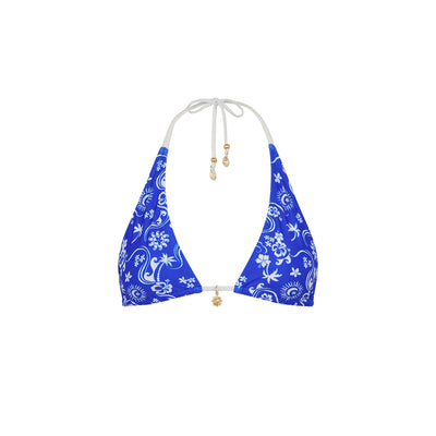 Classic Tie Halter Bikini Top - Surfside