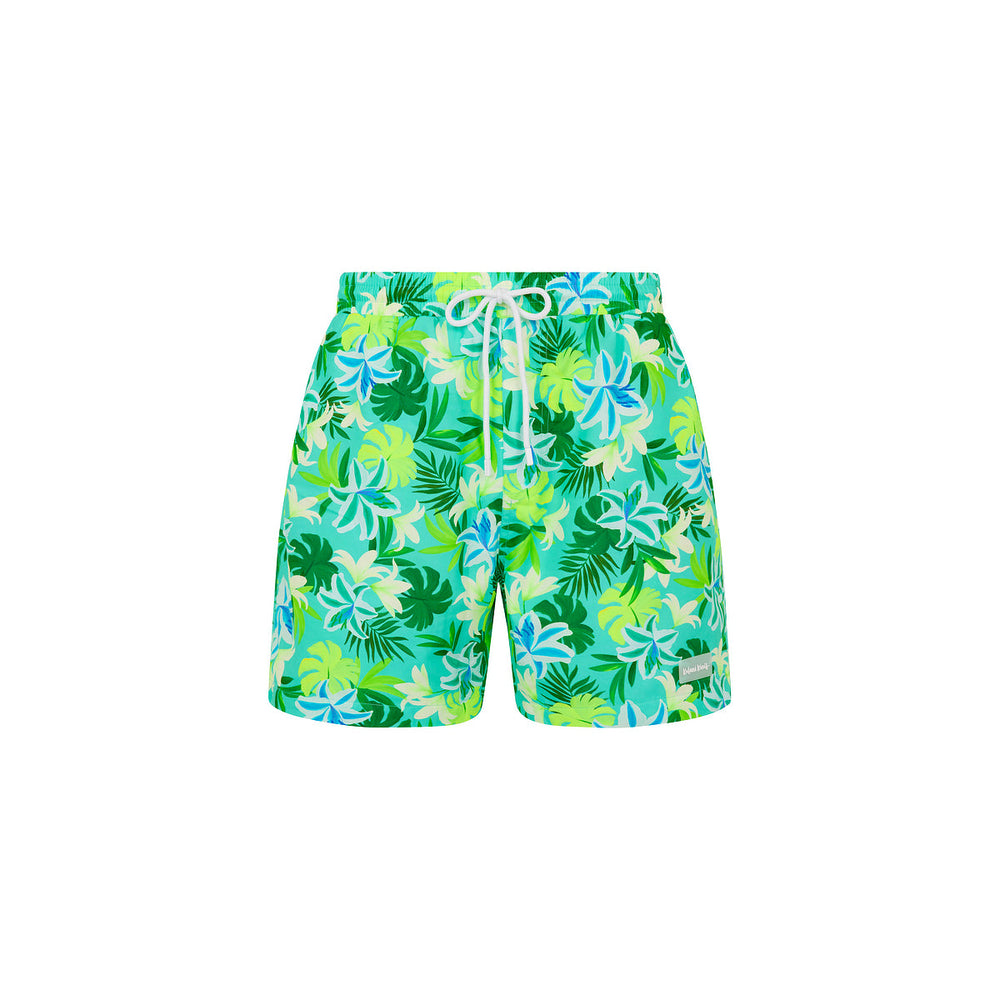 Men's Swim Trunks - Neon Splice