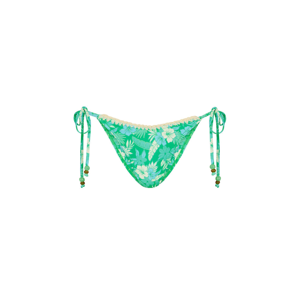 Crochet Dipped Cheeky Tie Bikini Bottom - Barefoot Breeze