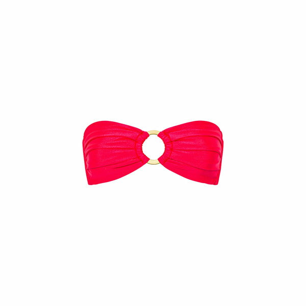 Strapless Bandeau Bikini Top - Cherry Crush