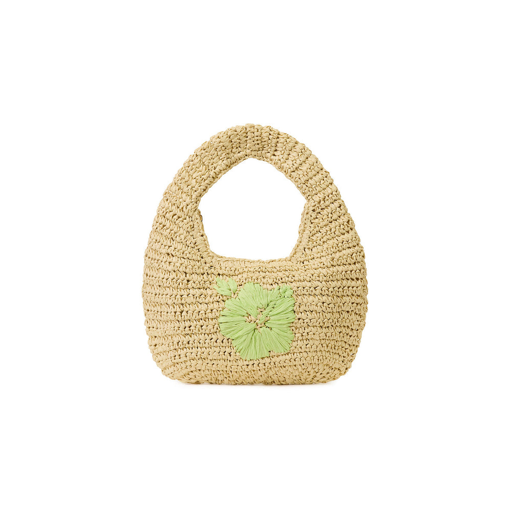 Straw Mini Bag - Pine Lime