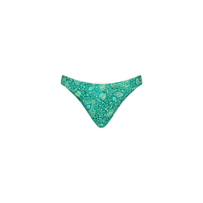 Minimal Full Coverage Bikini Bottom - Emerald Aura