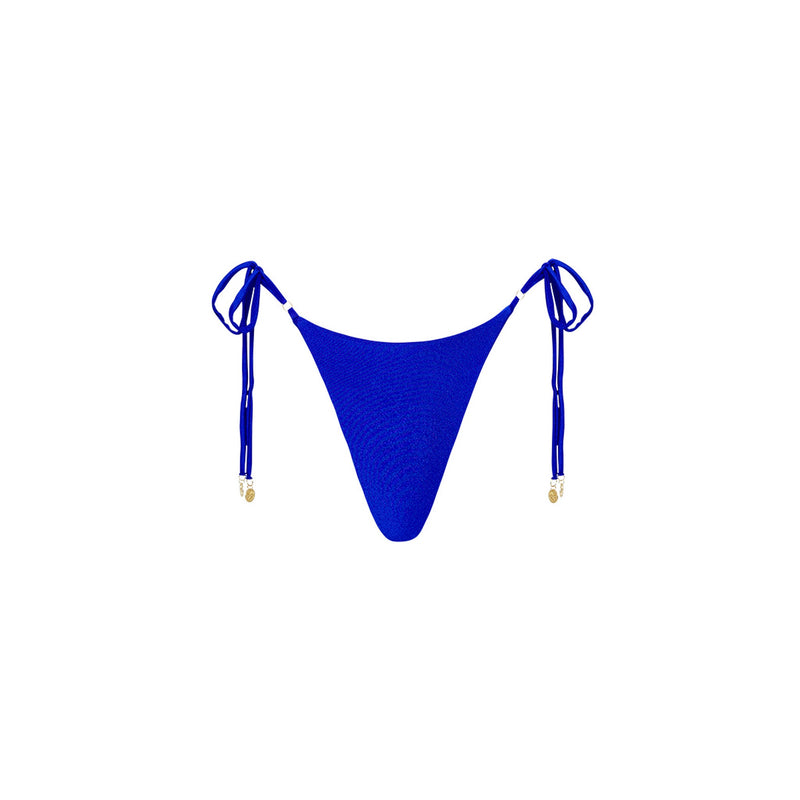 Thong Tie Side Bikini Bottom - Malibu Blue