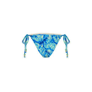 Crochet Dipped Cheeky Tie Bikini Bottom - Tidal Glow