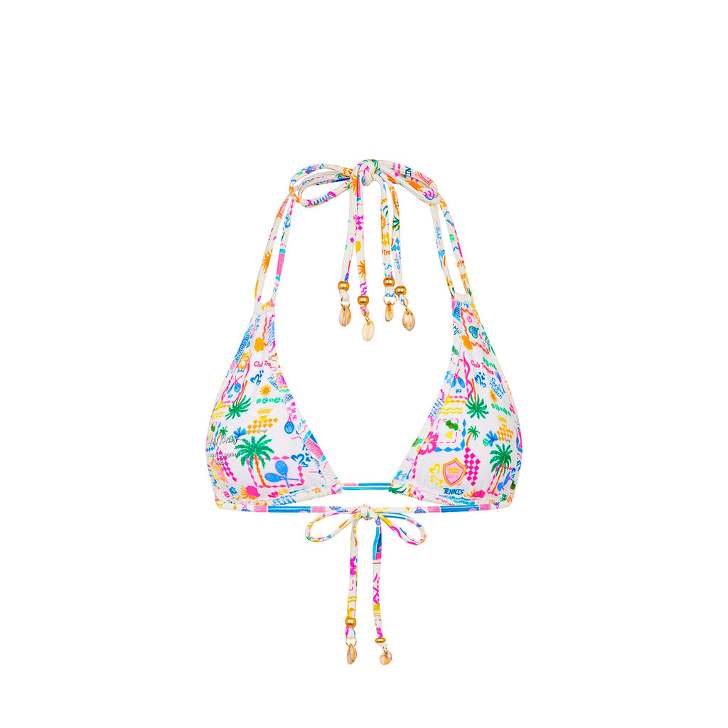 Halter Bralette Bikini Top - Coconut Club