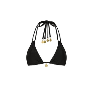 Halter Bralette Bikini Top - Twilight Black