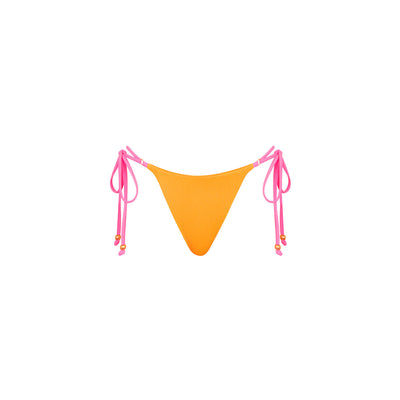 Thong Tie Side Bikini Bottom - Peach Pop