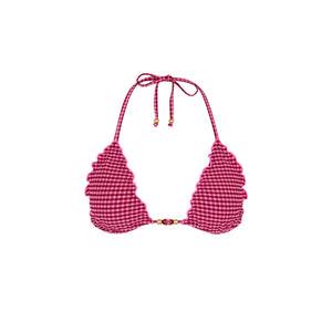 Lettuce Edge Bralette Bikini Top - Cherry Kiss