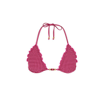 Lettuce Edge Bralette Bikini Top - Cherry Kiss