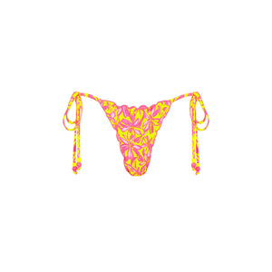 Lettuce Edge Thong Tie Bikini Bottom - Sherbet Skies