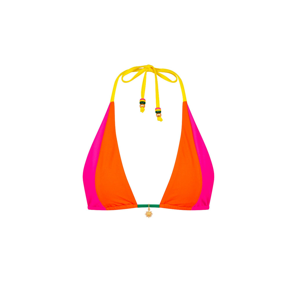 Splice Triangle Bikini Top - Passionfruit Punch