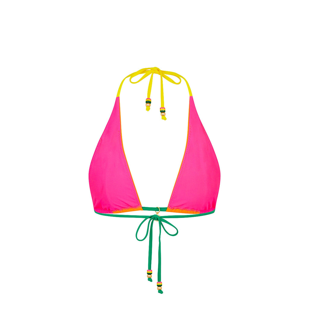 Splice Triangle Bikini Top - Passionfruit Punch