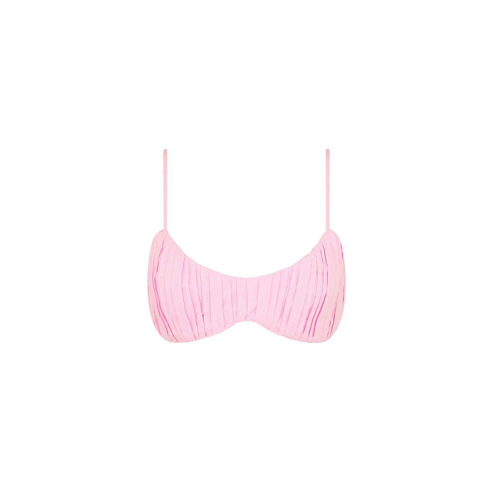 Ruched Bralette Top - Pocket Pink