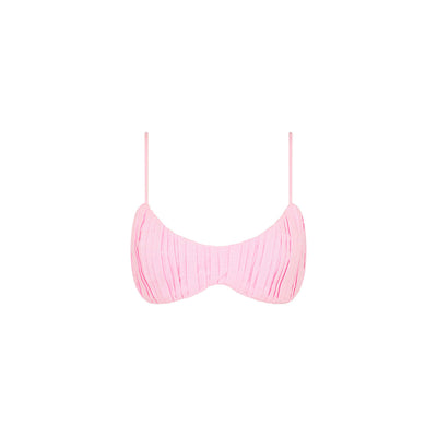 Ruched Bralette Top - Pocket Pink