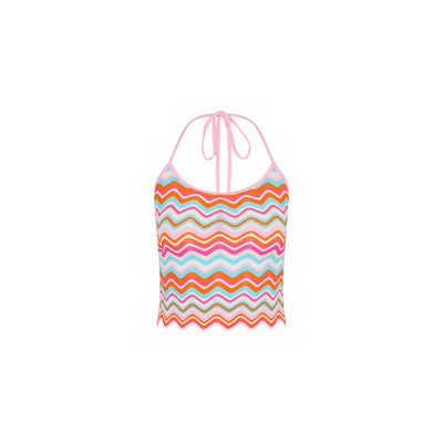 Backless Knit Tank - Sunset Wave