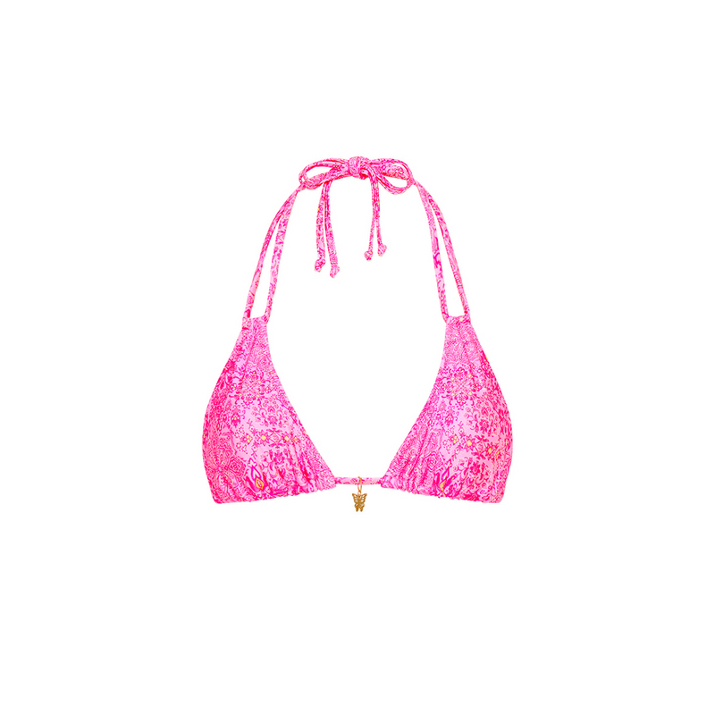 Halter Bralette Bikini Top - Rose Quartz