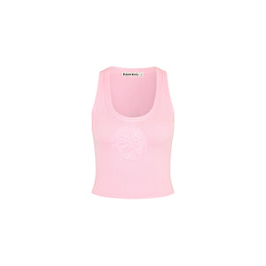 Embossed Knit Tank - Pocket Pink