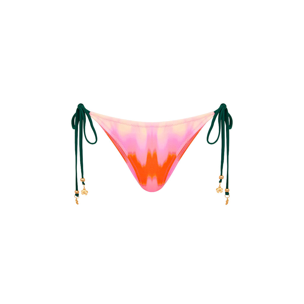 Full Coverage Tie Bikini Bottom - Strawberry Vanilla