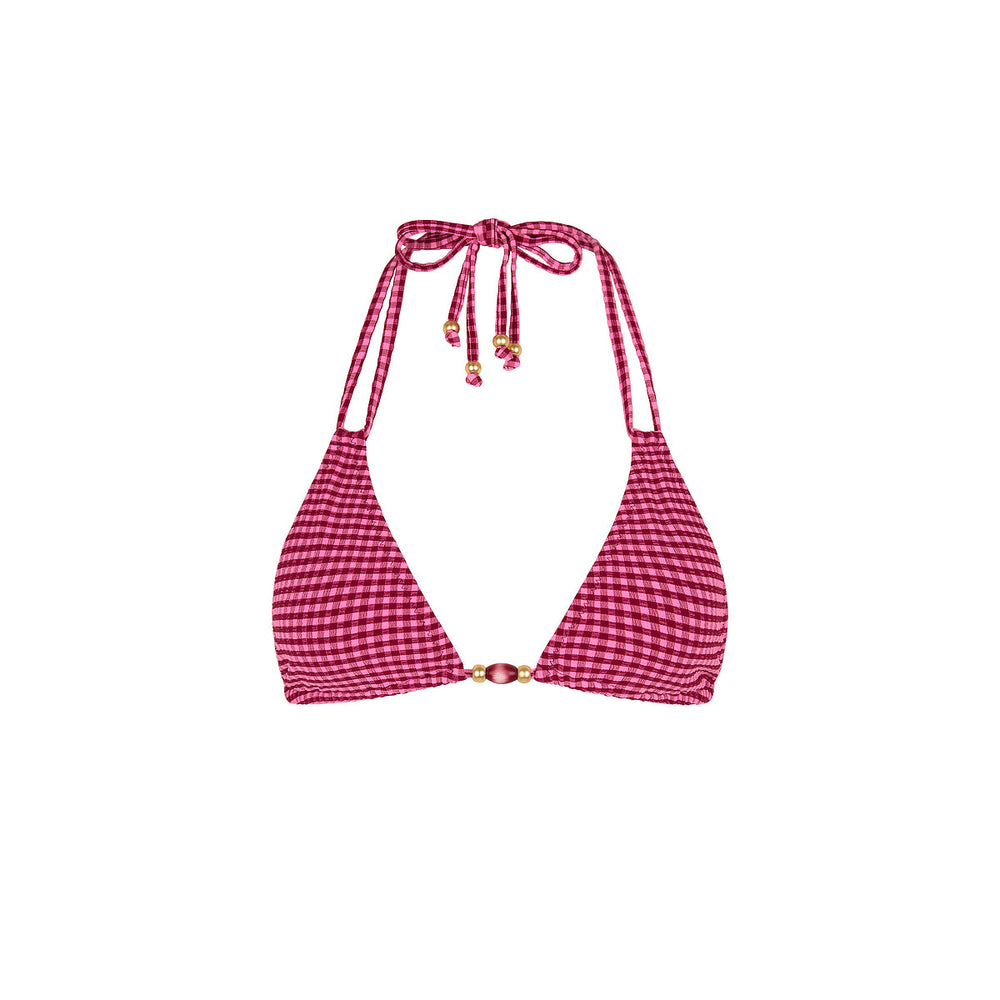 Halter Bralette Bikini Top - Cherry Kiss