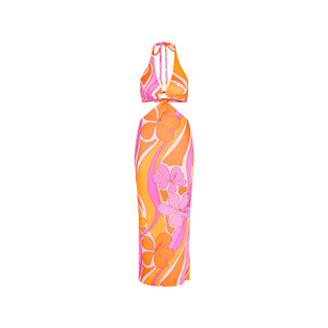 Mesh Ring Maxi Dress - Sunrise Swirl