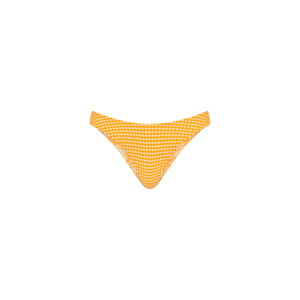 Minimal Full Coverage Bikini Bottom - Orange Cream